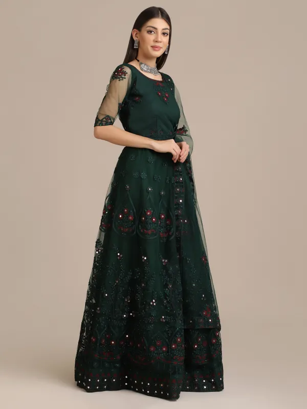 Green_Thread_Work_Lehenga_Choli_With_Dupatta_For_Women