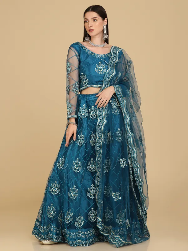Rama_Thread_Work_Lehenga_Choli_With_Dupatta_For_Women