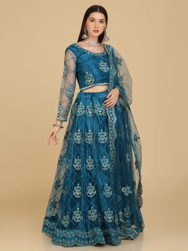 Rama_Thread_Work_Lehenga_Choli_With_Dupatta_For_Women