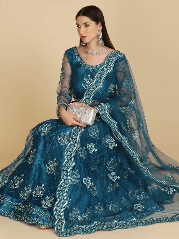 Rama_Thread_Work_Lehenga_Choli_With_Dupatta_For_Women