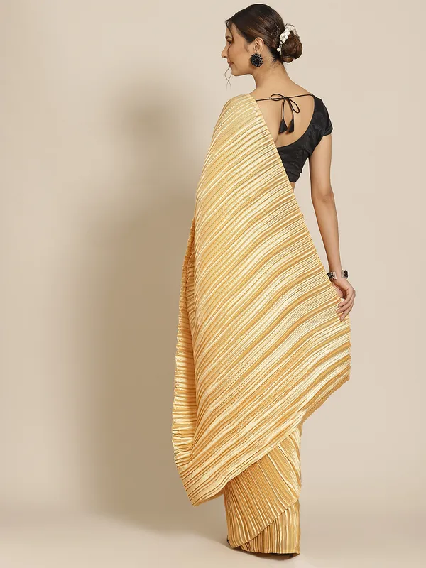 Gold_Satin_Silk_Patting_Work_Festive_Wear_Saree_With_Blouse_For_Women