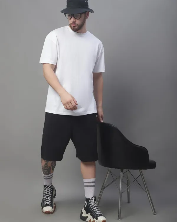 White_Premium_Oversized_Solids_T-Shirt_For_Men
