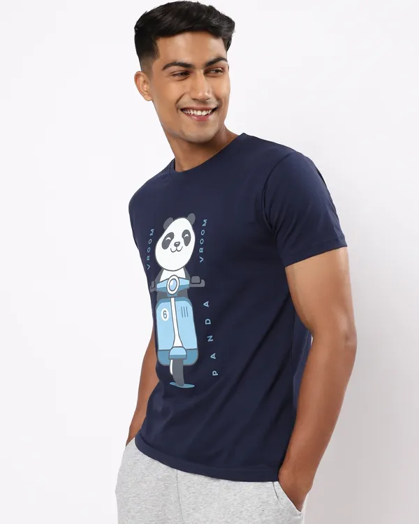 Navy_Blue_Stylish_Classic_T-Shirt_For_Men