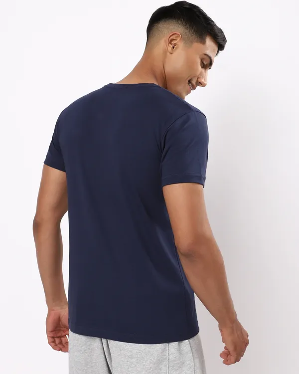 Navy_Blue_Stylish_Classic_T-Shirt_For_Men