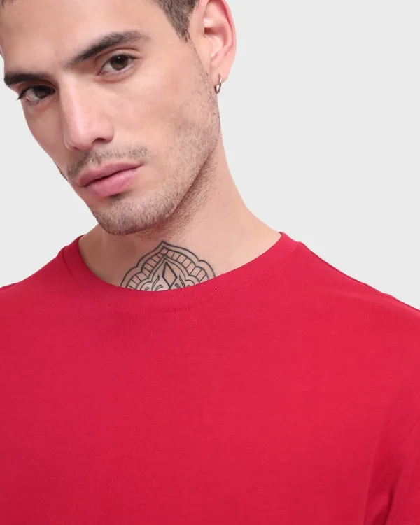 Red_Latest_Oversized_Solids_T-Shirt_For_Men