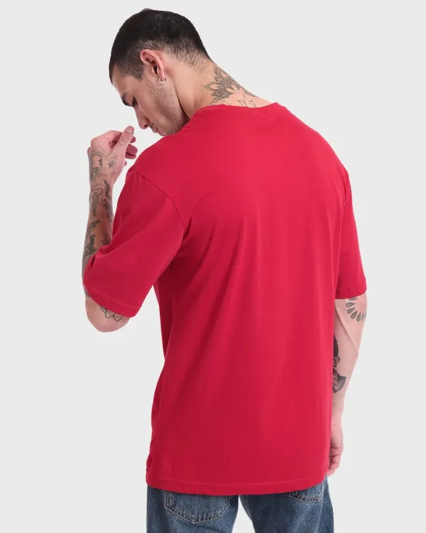 Red_Latest_Oversized_Solids_T-Shirt_For_Men