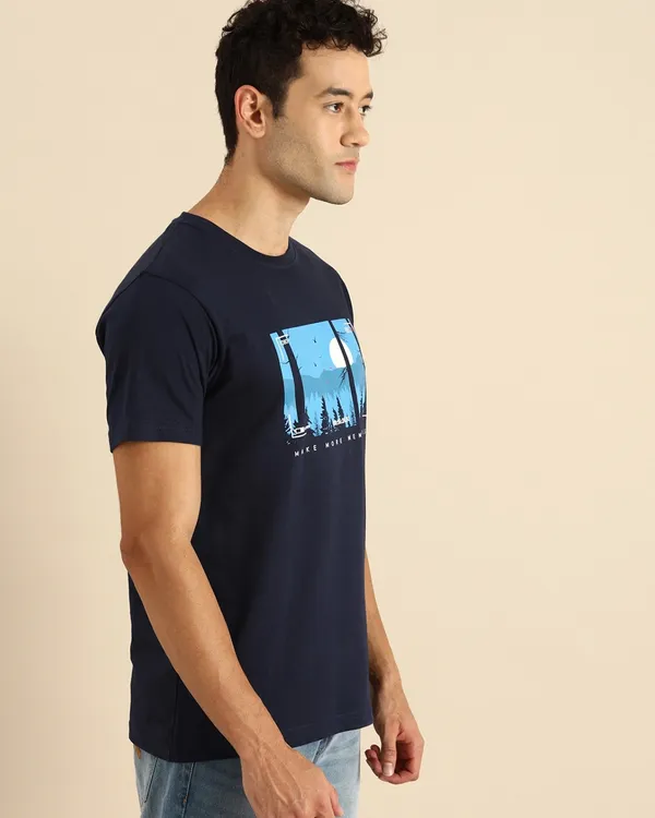 Navy_Blue_Stylish_Classic_T-Shirt_For_Men