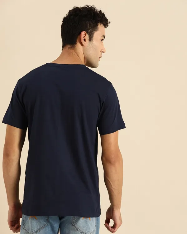Navy_Blue_Stylish_Classic_T-Shirt_For_Men