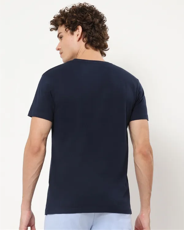 Navy_Blue_Stylish_Classic_T-Shirt_For_Men