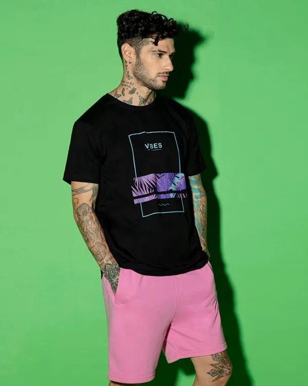 Black_Printed_Classic_T-Shirt_For_Men_-_Pure_Cotton_Fabric
