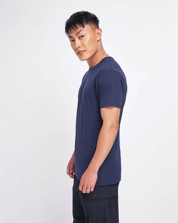 Navy_Blue_Stylish_Classic_Solids_T-Shirt_For_Men
