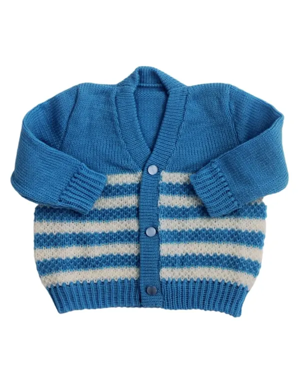 Blue_Sweater_V_Neck_Stripe_Design_For_Baby.