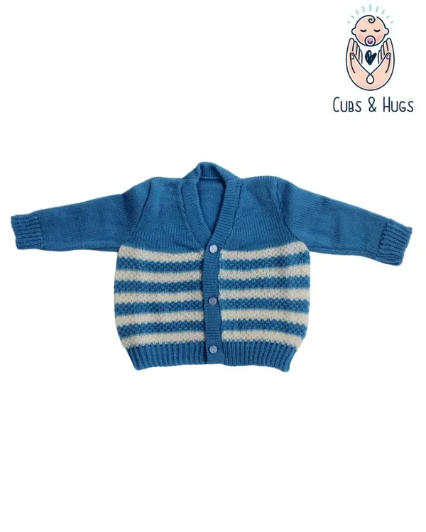 Blue_Sweater_V_Neck_Stripe_Design_For_Baby.