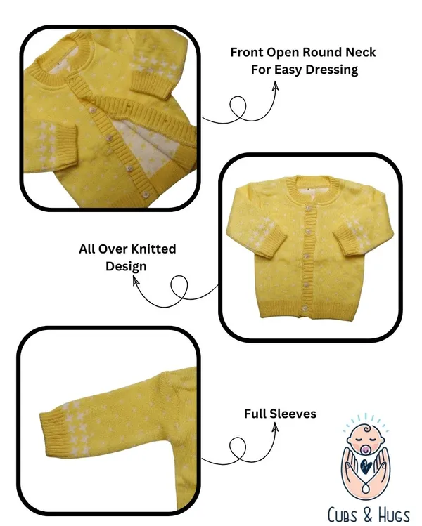 Yellow_Woolen_Round_Neck_Cardigan_Sweater_For_Baby_Girls_&_Boys