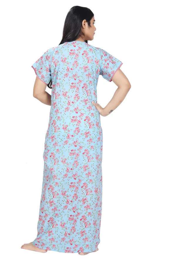 Blue_Cotton_All_Over_Print_Maternity_Nighty_For_Women