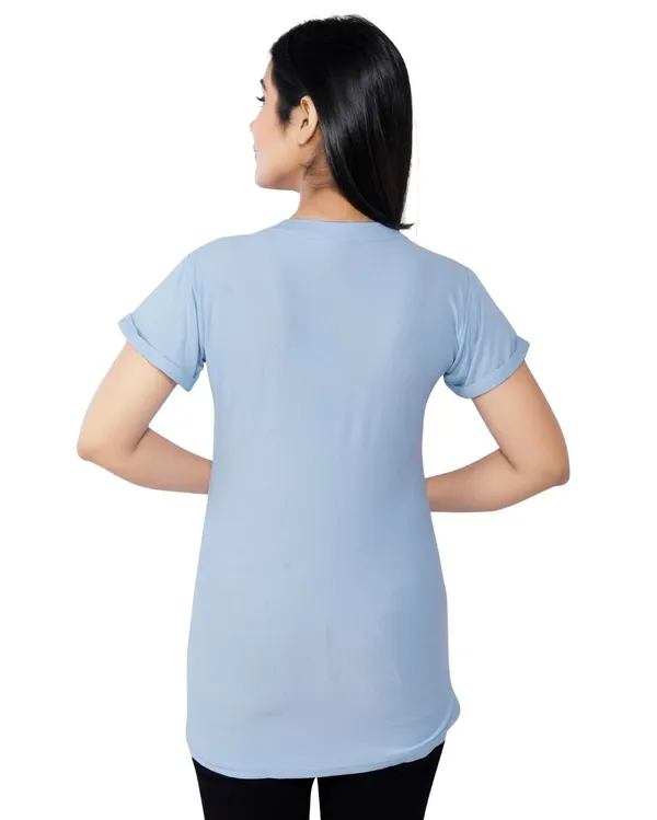 Light_Blue_Cotton_Feeding_Top_Tshirt_For_Women
