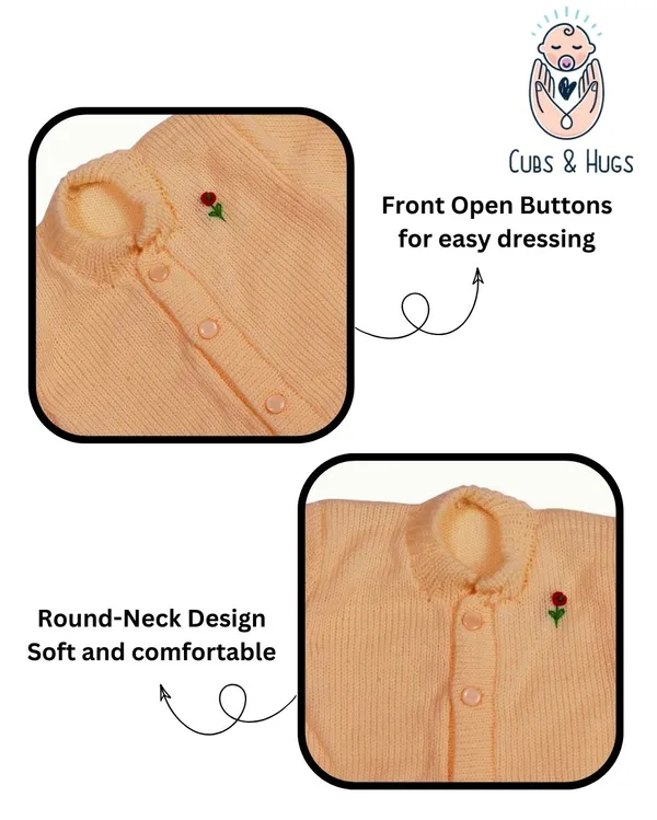 Cream_Sweater_Front_Open_Round_Neck_Cardigan_For_Baby