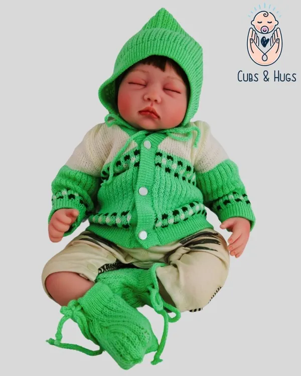 Green_Knitted_Full_Sleeves_Sweater_With_Colour_Block_Design