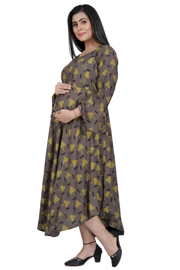 Grey_Maternity_Dress_For_Women