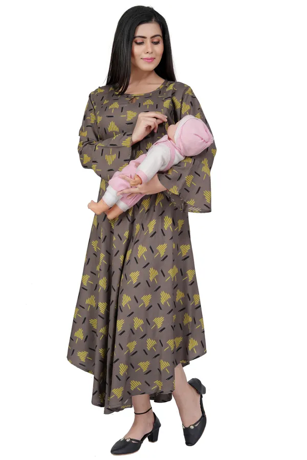 Grey_Maternity_Dress_For_Women