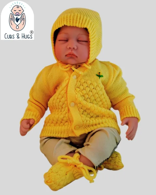 Yellow_Front_Open_Embroidery_Sweater_For_New_Born_Baby