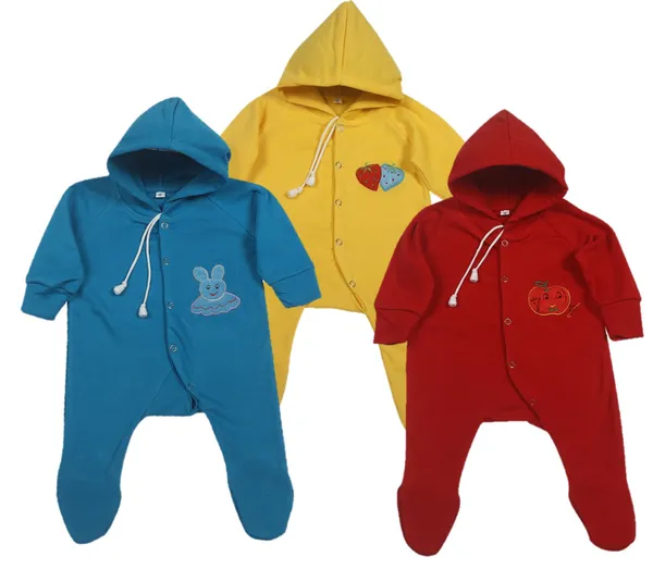 Multicolour_Romper_&_Sleepsuit_Set_For_New_Born_Baby_(Pack_Of_3)