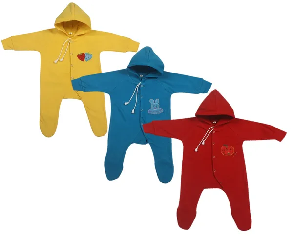 Multicolour_Romper_&_Sleepsuit_Set_For_New_Born_Baby_(Pack_Of_3)