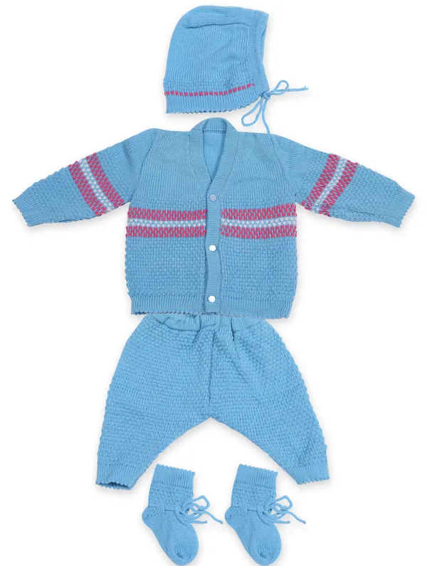 Blue_Knitted_Sweater,_Leggings,_Cap_&_Booties_Full_Suit_For_Baby_(4_Pcs)
