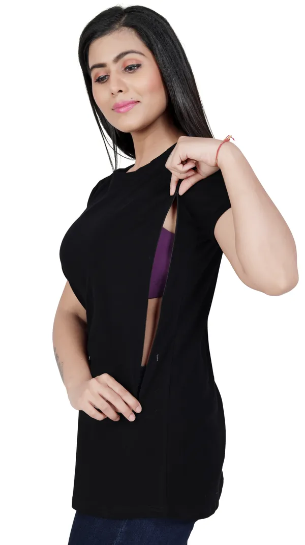 Black_Cotton_Feeding_Top_Tshirt_For_Women