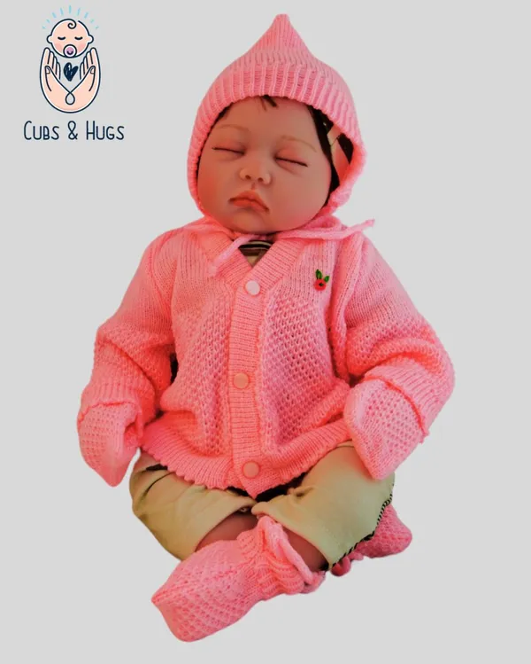 Pink_Sweater_Set_With_Cap_Booties_Mittens_For_New_Born_Baby