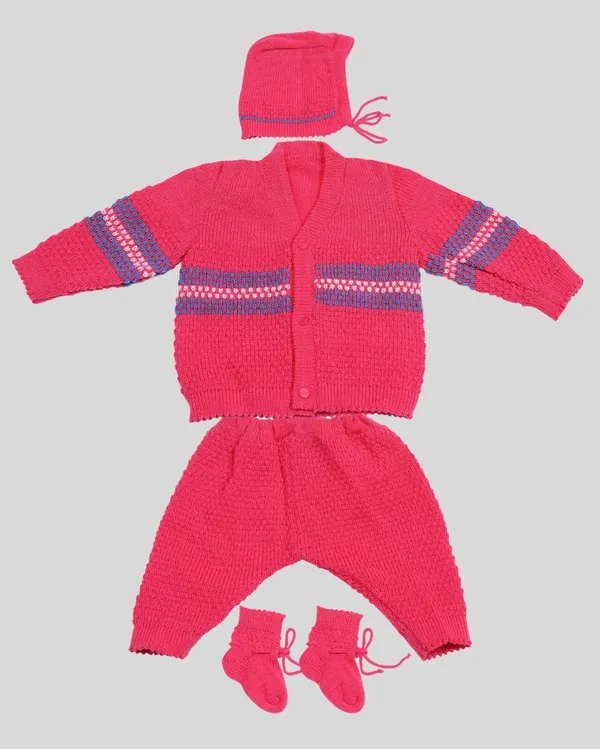 Pink_Knitted_Sweater,_Leggings,_Cap_&_Booties_Full_Suit_For_Baby_(4_Pcs)
