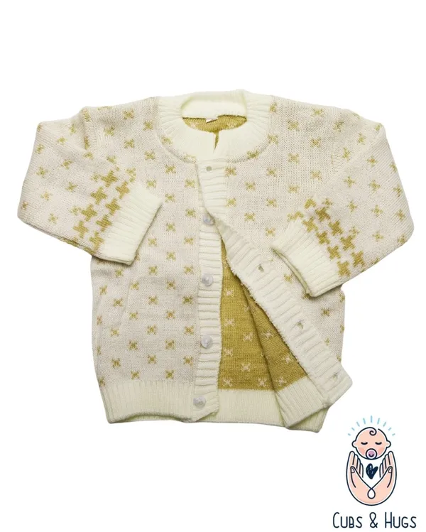 Beige_Woolen_Round_Neck_Cardigan_Sweater_For_Baby_Girls_&_Boys