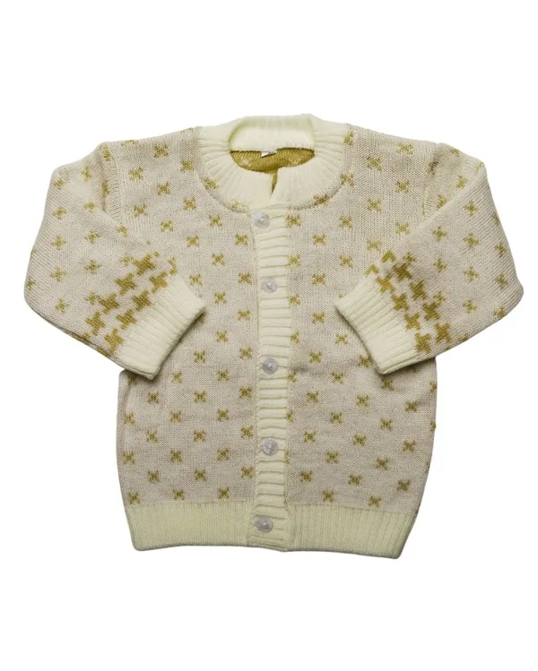 Beige_Woolen_Round_Neck_Cardigan_Sweater_For_Baby_Girls_&_Boys