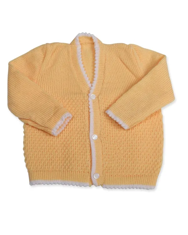 Yellow_Sweater_Front_Open_V_Neck_Coat_For_Baby