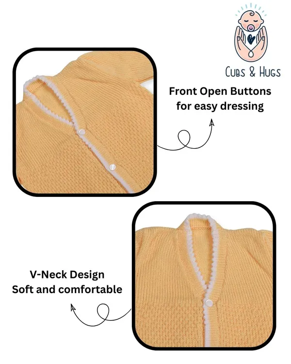 Yellow_Sweater_Front_Open_V_Neck_Coat_For_Baby