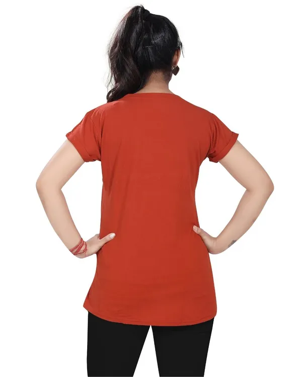 Orange_Cotton_Feeding_Top_Tshirt_For_Women