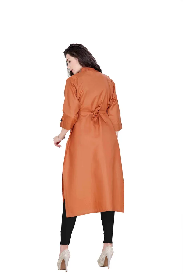 Orange_Maternity_Kurta_For_Pre_And_Post_Pregnancy_For_Women