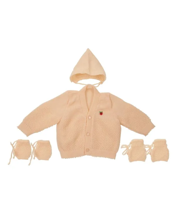 Beige_Sweater_Set_With_Cap_Booties_Mittens_For_New_Born_Baby