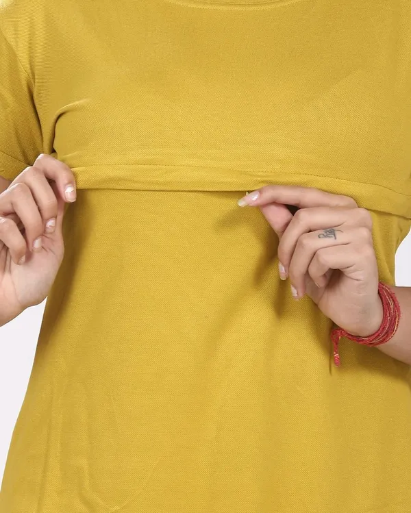 Gold_Cotton_Feeding_Top_Tshirt_For_Women