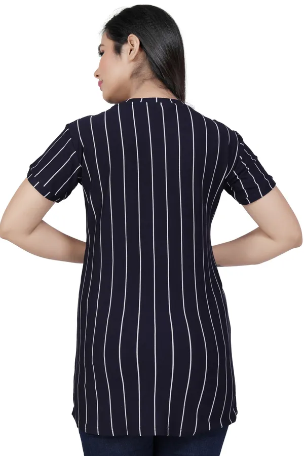 Navy_Blue_Cotton_Feeding_Top_Tshirt_For_Women
