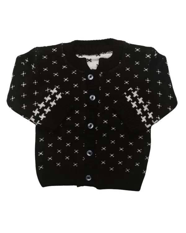 Black_Woolen_Round_Neck_Cardigan_Sweater_For_Baby_Girls_&_Boys