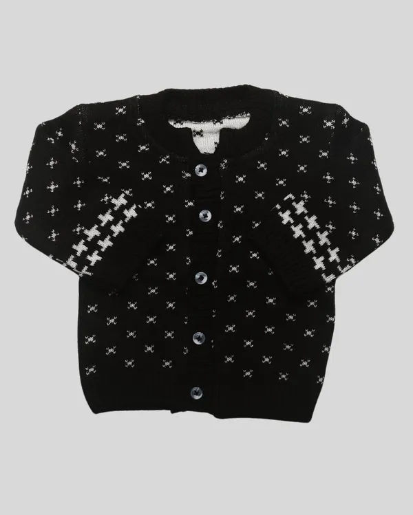 Black_Woolen_Round_Neck_Cardigan_Sweater_For_Baby_Girls_&_Boys