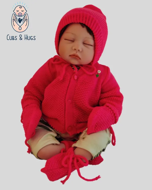 Pink_Sweater_Set_With_Cap_Booties_Mittens_For_New_Born_Baby
