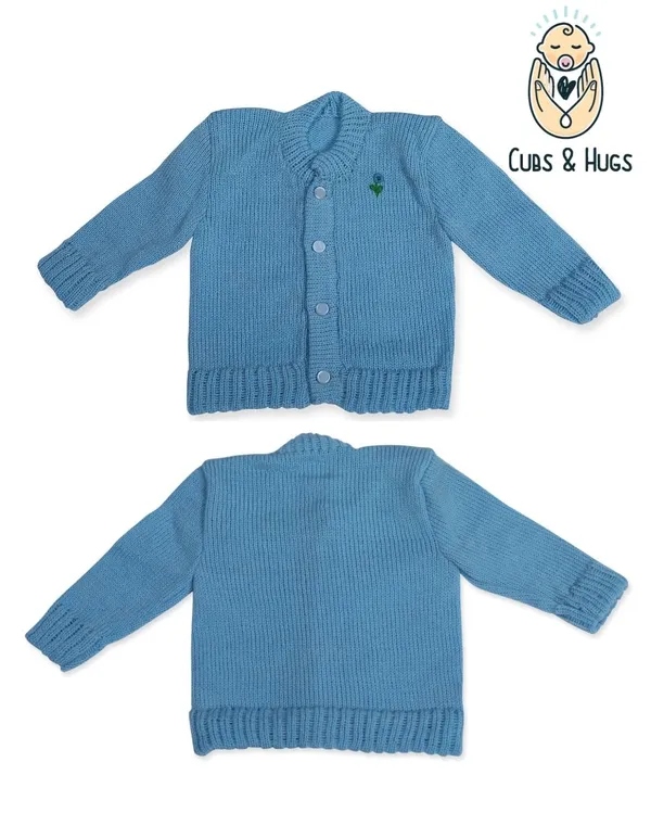 Blue_Sweater_Front_Open_Round_Neck_Cardigan_For_Baby
