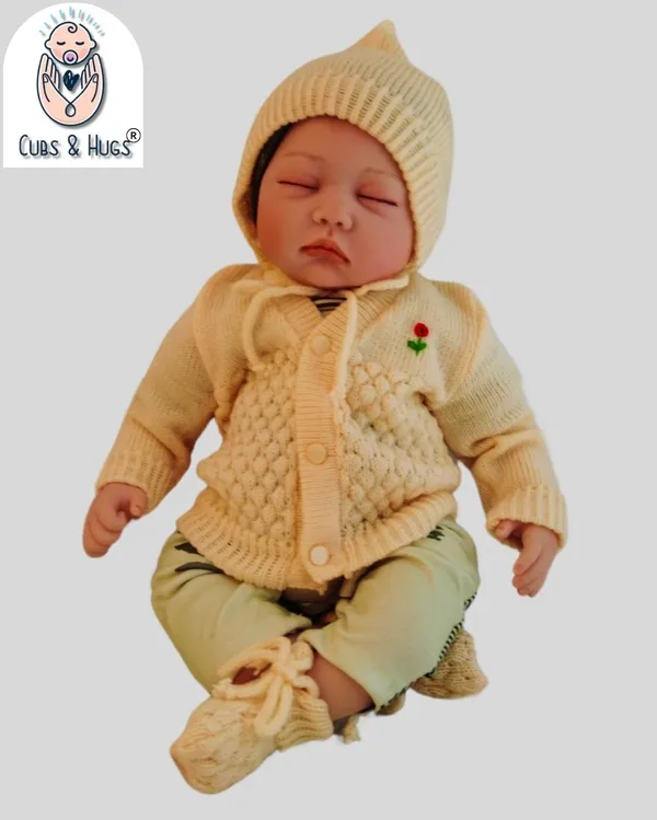 Beige_Front_Open_Embroidery_Sweater_For_New_Born_Baby