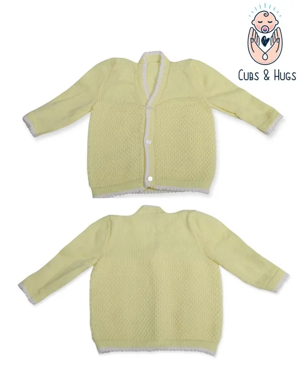 Lemon_Yellow_Sweater_Front_Open_V_Neck_Coat_For_Baby