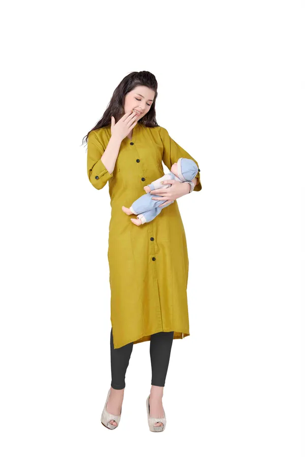 Yellow_Maternity_Kurta_For_Pre_And_Post_Pregnancy_For_Women
