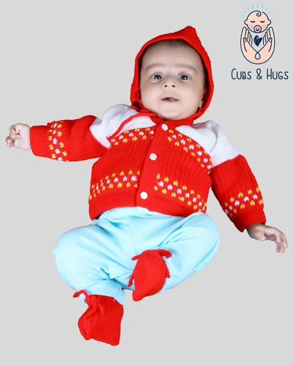 Red_Knitted_Full_Sleeves_Sweater_With_Colour_Block_Design