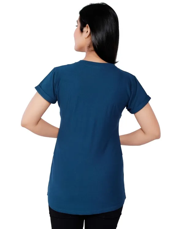 Turquoise_Cotton_Feeding_Top_Tshirt_For_Women