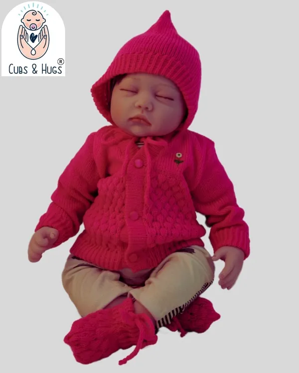 Pink_Embroidery_Sweater_For_New_Born_Baby(Front_Open)